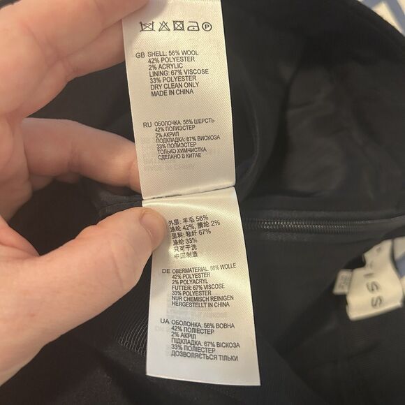 Reiss Phoenix Wool Blend Skirt Pencil Navy Pockets - US Size 4 - Picture 10 of 12